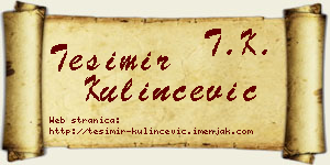 Tešimir Kulinčević vizit kartica
